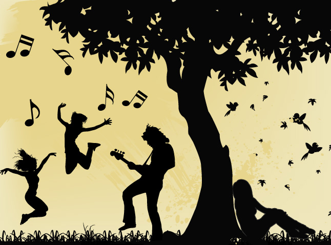 646x478 Musician Silhouette Vector Vector Art Graphics