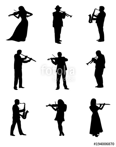 395x500 Musician Silhouettes Stock Image And Royalty Free Vector