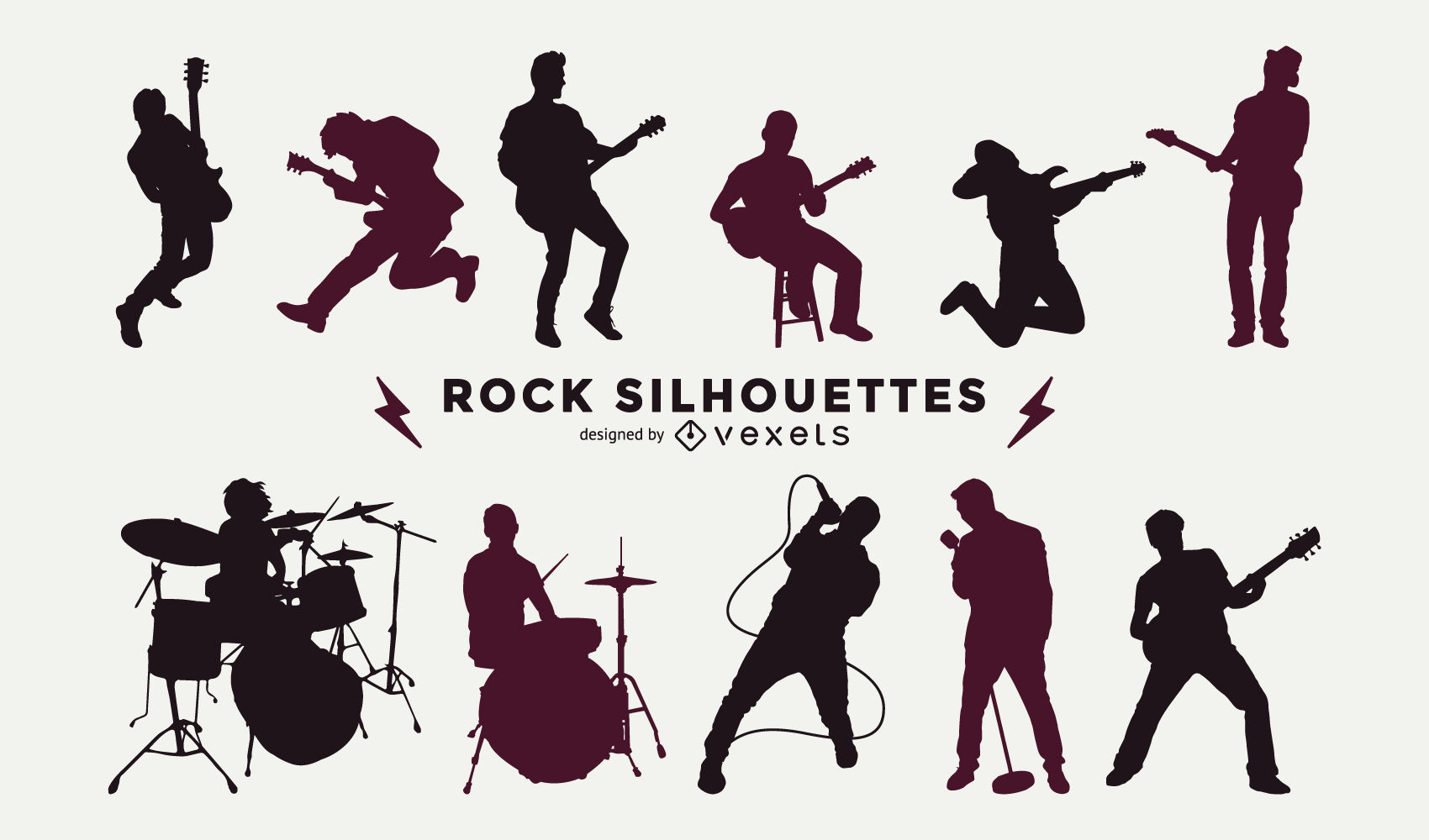 1700x1000 Musicians Silhouette Collection