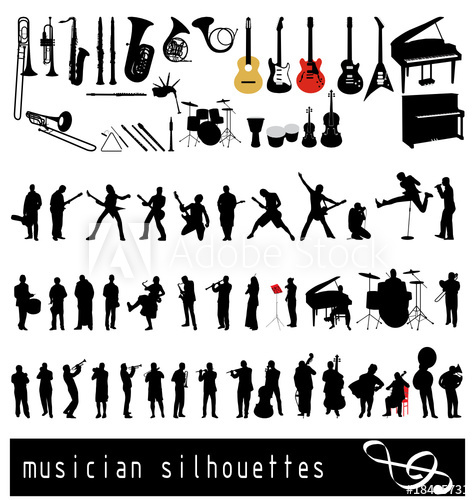 475x500 Music Silhouettes Collection