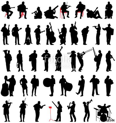 475x500 Musicians Silhouettes Stock Image And Royalty Free Vector