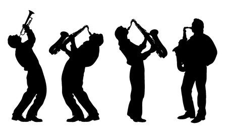 450x265 Silhouette Of Jazz Musician Royalty Free Vector Graphics