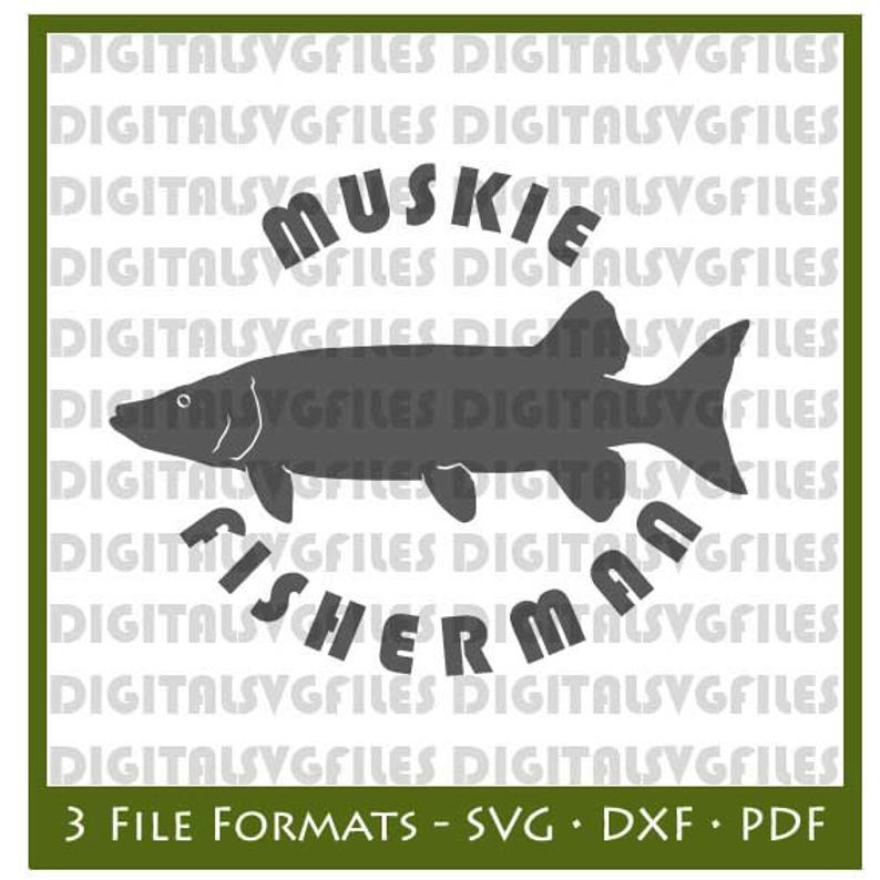794x794 Muskie Fishing Muskie Fisherman Muskie Vector Fishing Etsy