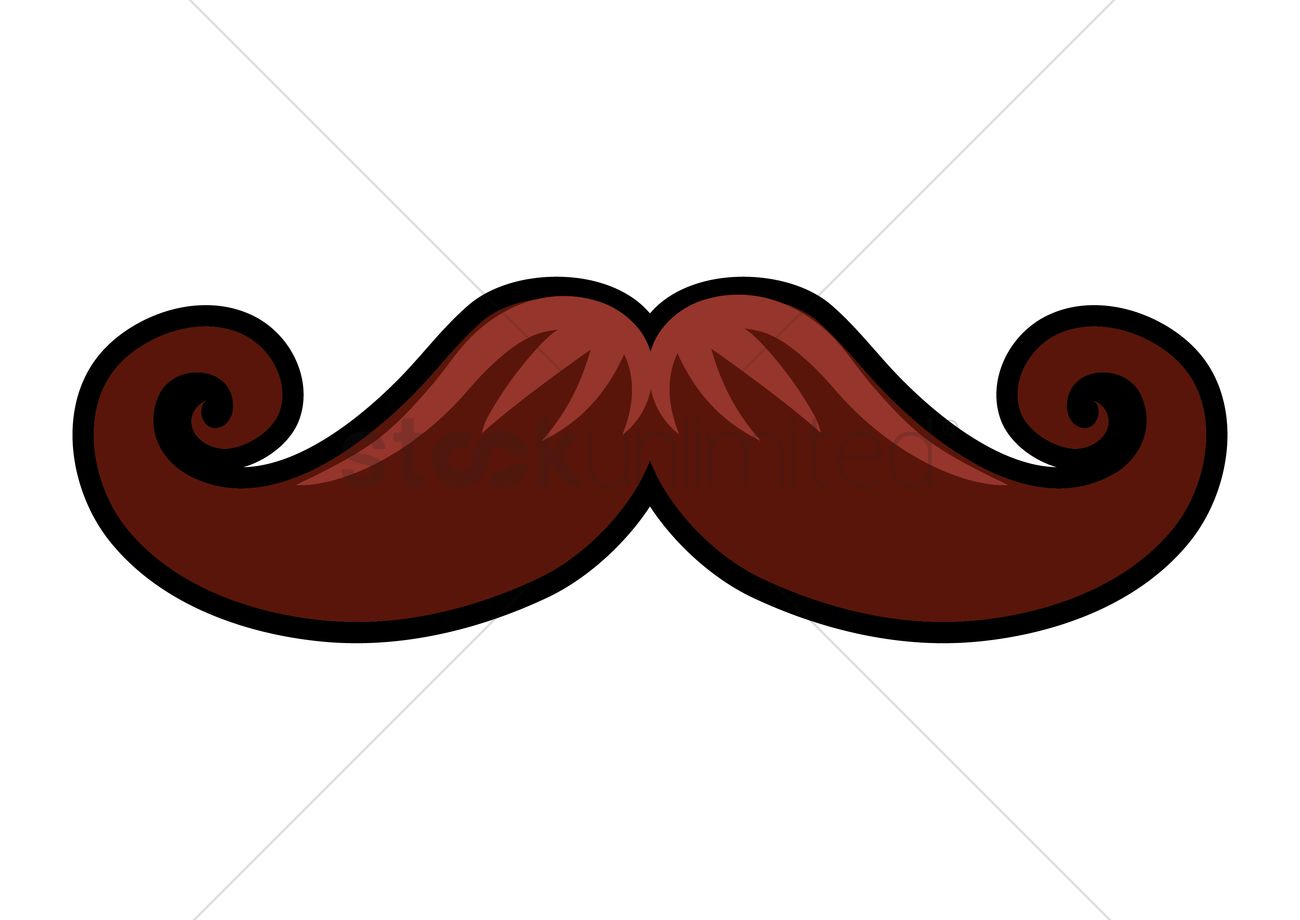 1300x920 Mustache Vector Image
