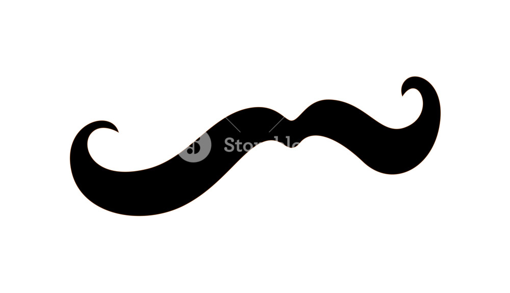 1000x575 Mustache Vector Royalty Free Stock Image