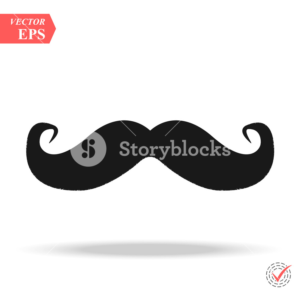 1000x1000 Mustaches Vector Icon Italy Mustache Icon Simple Illustration