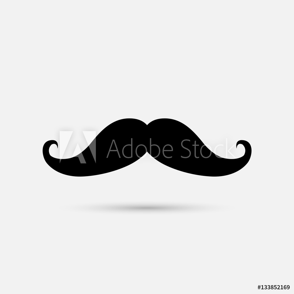 1000x1000 Fotografie, Obraz Mustache Vector On White Background Posters Cz