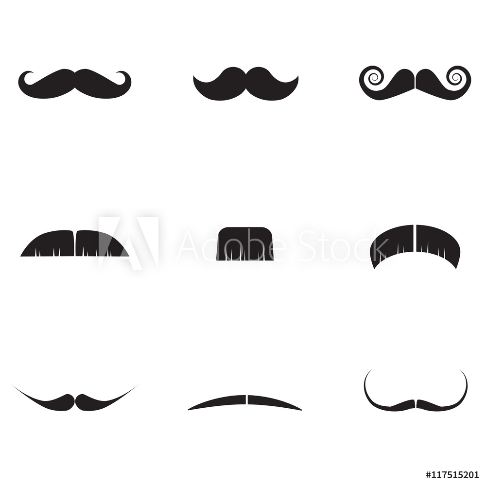 1000x1000 Photo Art Print Mustache Vector Icon Europosters