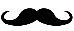 300x127 Mustache Vector Mustache Butcher Vector Graphic Image