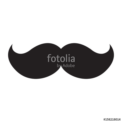 500x500 Isolated Icon Of A Mustache, Vector Illustration Stock Image