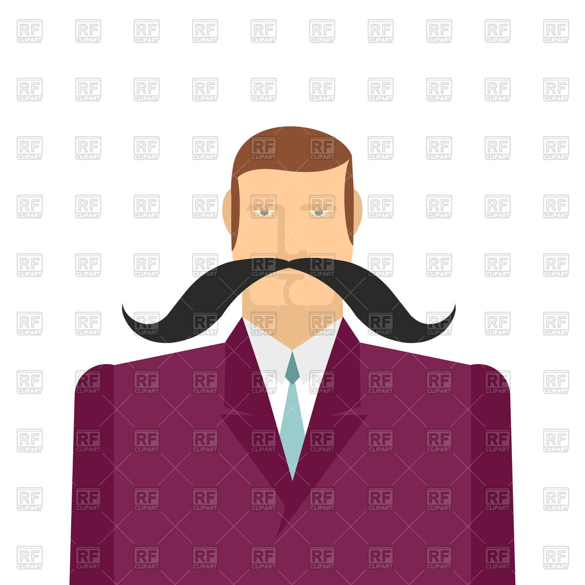 1200x1200 Mat With Big Black Mustache Vector Image Of People Popaukropa
