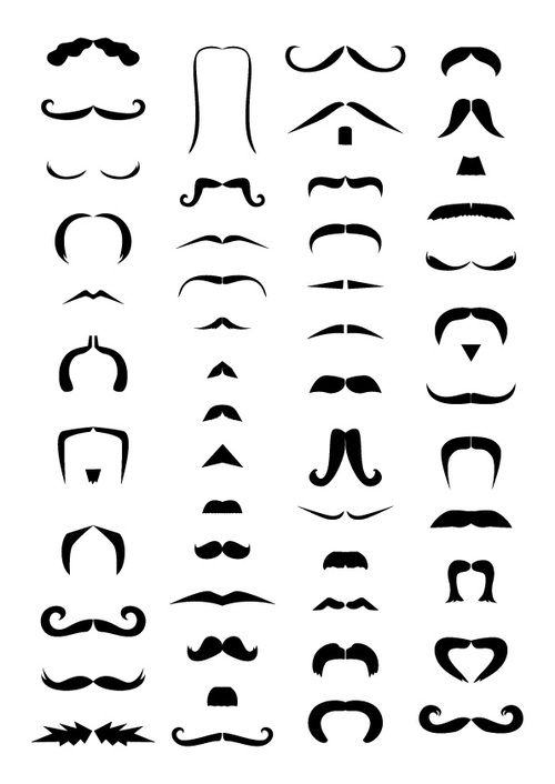 500x706 Mustache Vectors Free