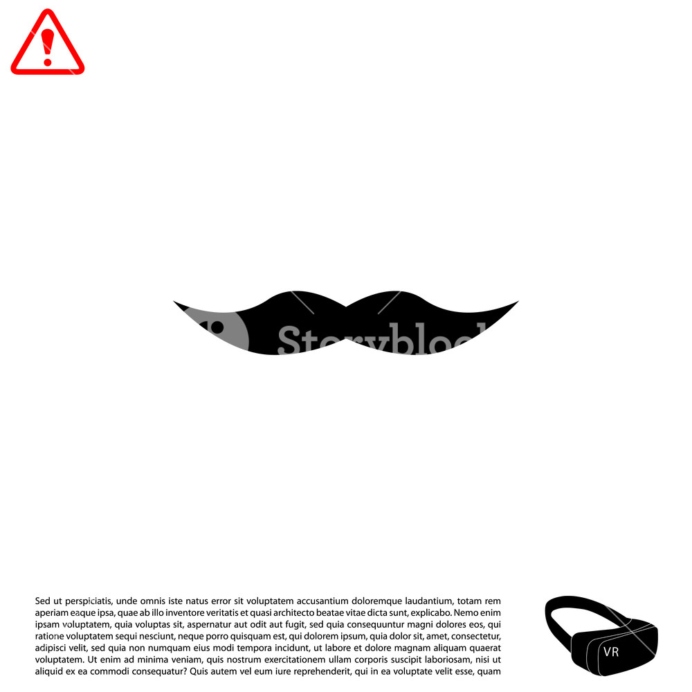 1000x1000 Retro Mustache Vector Icon Royalty Free Stock Image