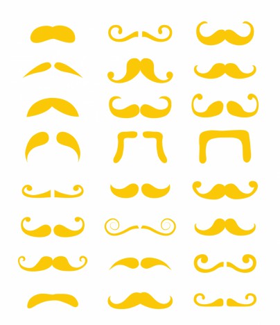 404x468 Blond Moustache Or Mustache Vector Set Vectors Stock In Format