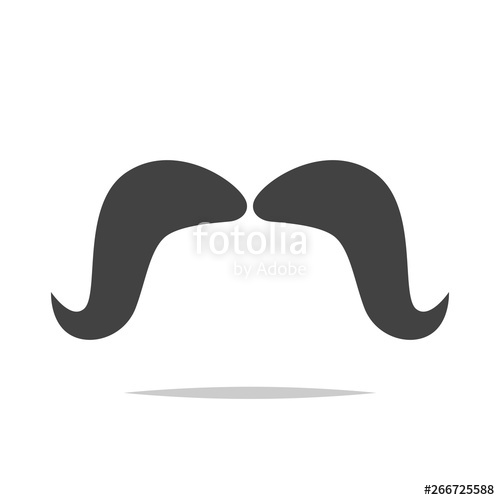 500x500 Mexican Mustache Vector Isolated Illustration Stock Image