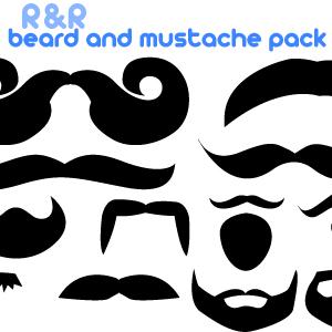 300x300 Mustache Vector And Beard Pack Free Vectors Ui Download