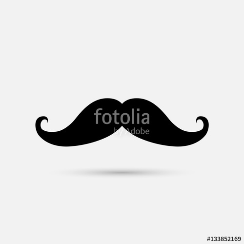 500x500 Mustache Vector On White Background Stock Image And Royalty Free