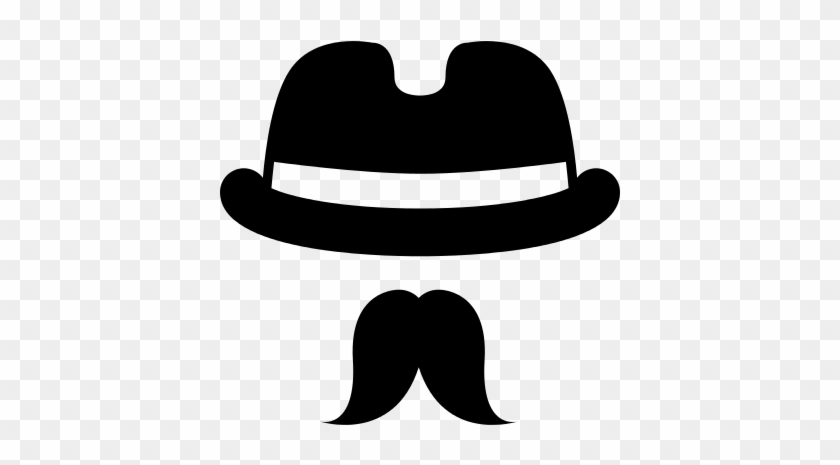840x465 Fedora Hat With Facial Hair Moustache Vector
