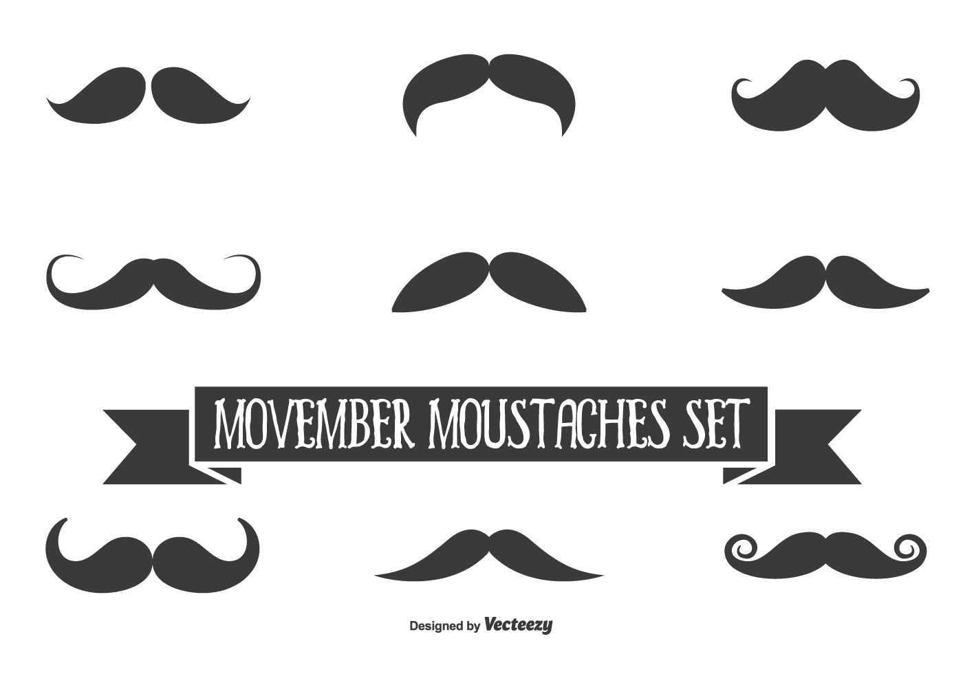 1400x980 Mustache Free Vector Art