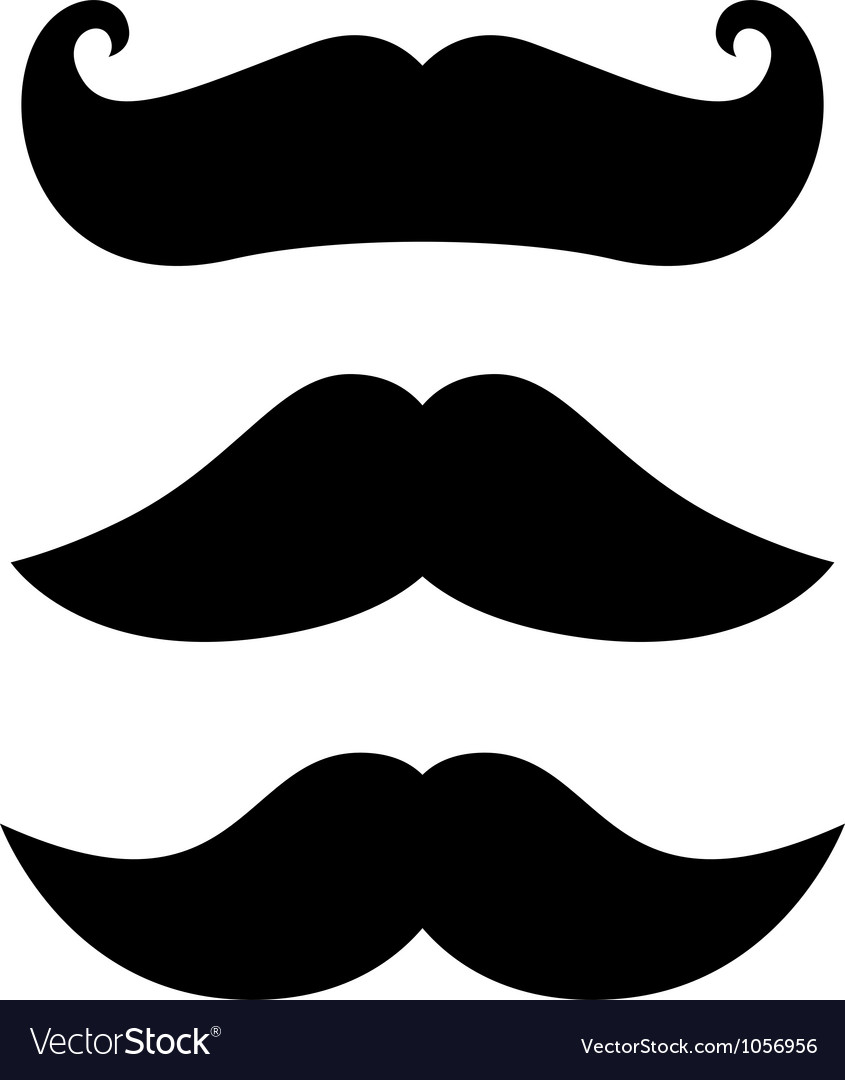 845x1080 Mustache Vector
