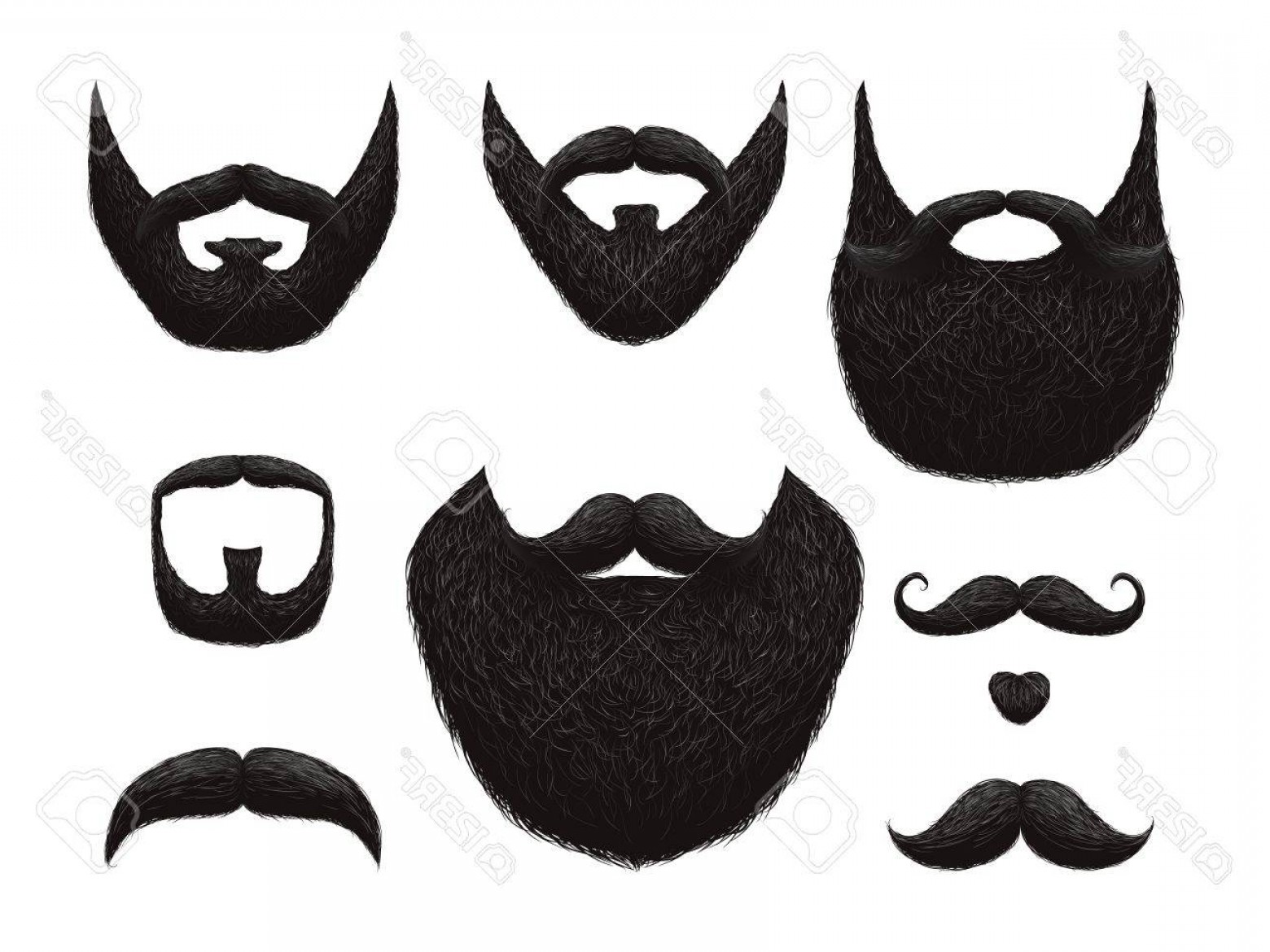 1560x1170 Photostock Vector Hand Drawn Beards And Mustaches Vector