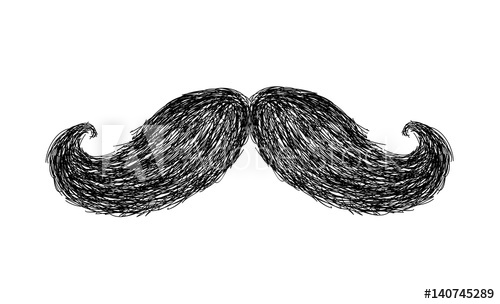 500x304 Hand Drawn Mustache Vector
