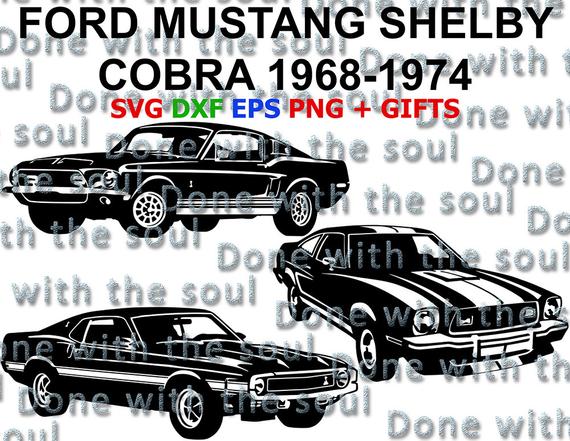 570x441 Ford Mustang Shelby Ford Cobra Shelby Mustang Car Vector Etsy