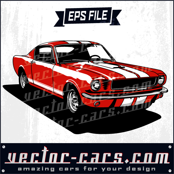 603x603 Ford Mustang With Stripes