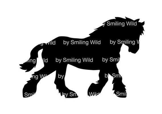 Draft Horse Silhouette Clipart Draft Horse Vector For Etsy 570x403 Draft Horse Silhouette Clipart Draft Horse Vector For Etsy