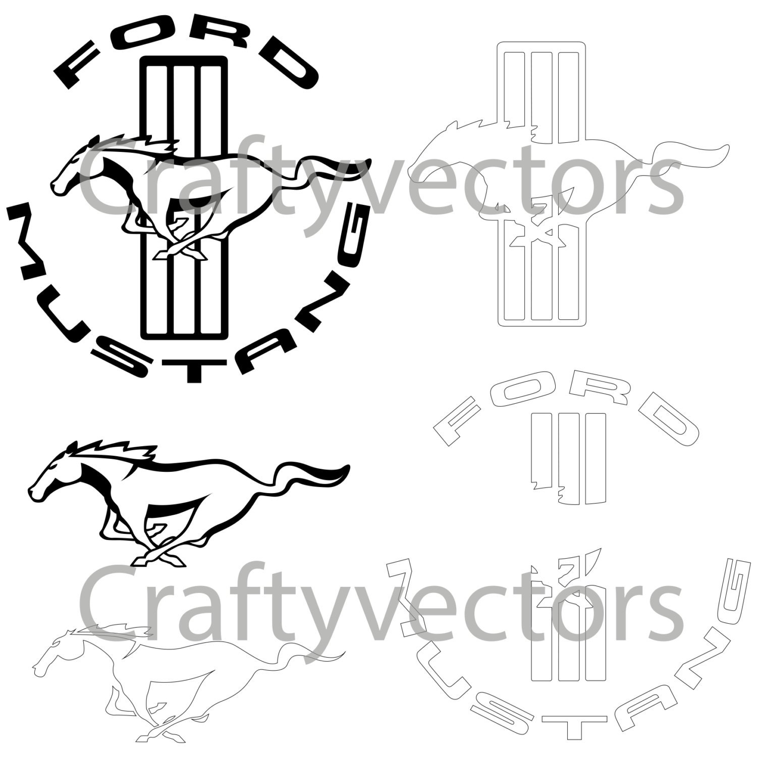 1500x1500 Ford Mustang Emblem Clipart
