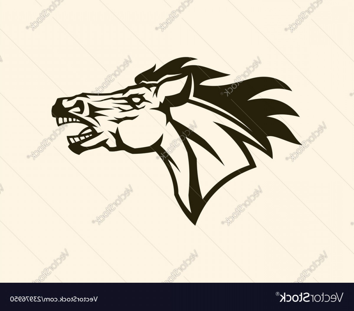 1200x1056 Horse Mustang Head With Mane Outline Silhouette Vector Cqrecords