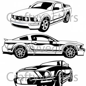 300x300 Mustang Flag Vector Silhouette Clip Art Hoodamathrun