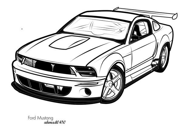 600x450 Ford Mustang Vector Art