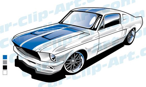 576x346 Ford Mustang Vector Art Automotive Art Mustang, Car