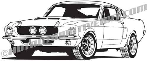 500x208 Ford Shelby Mustang Clip Art View