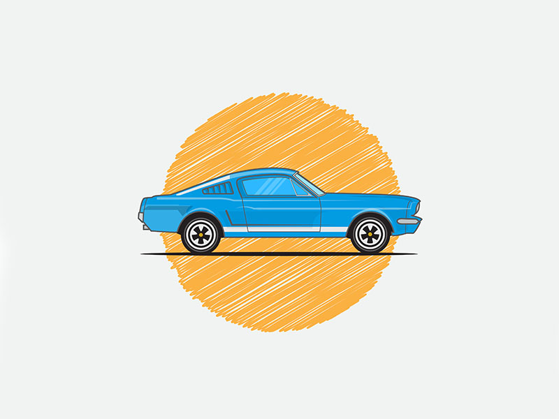 800x600 Mustang Vector Art