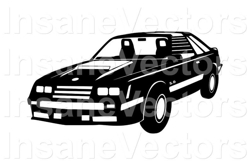 794x529 Ford Mustang Vector Silhouette Clip Art Image Ford Etsy