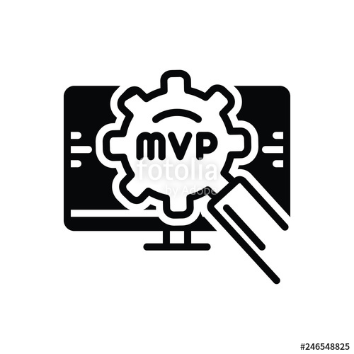 500x500 Black Solid Icon For Mvp Stock Image And Royalty Free Vector