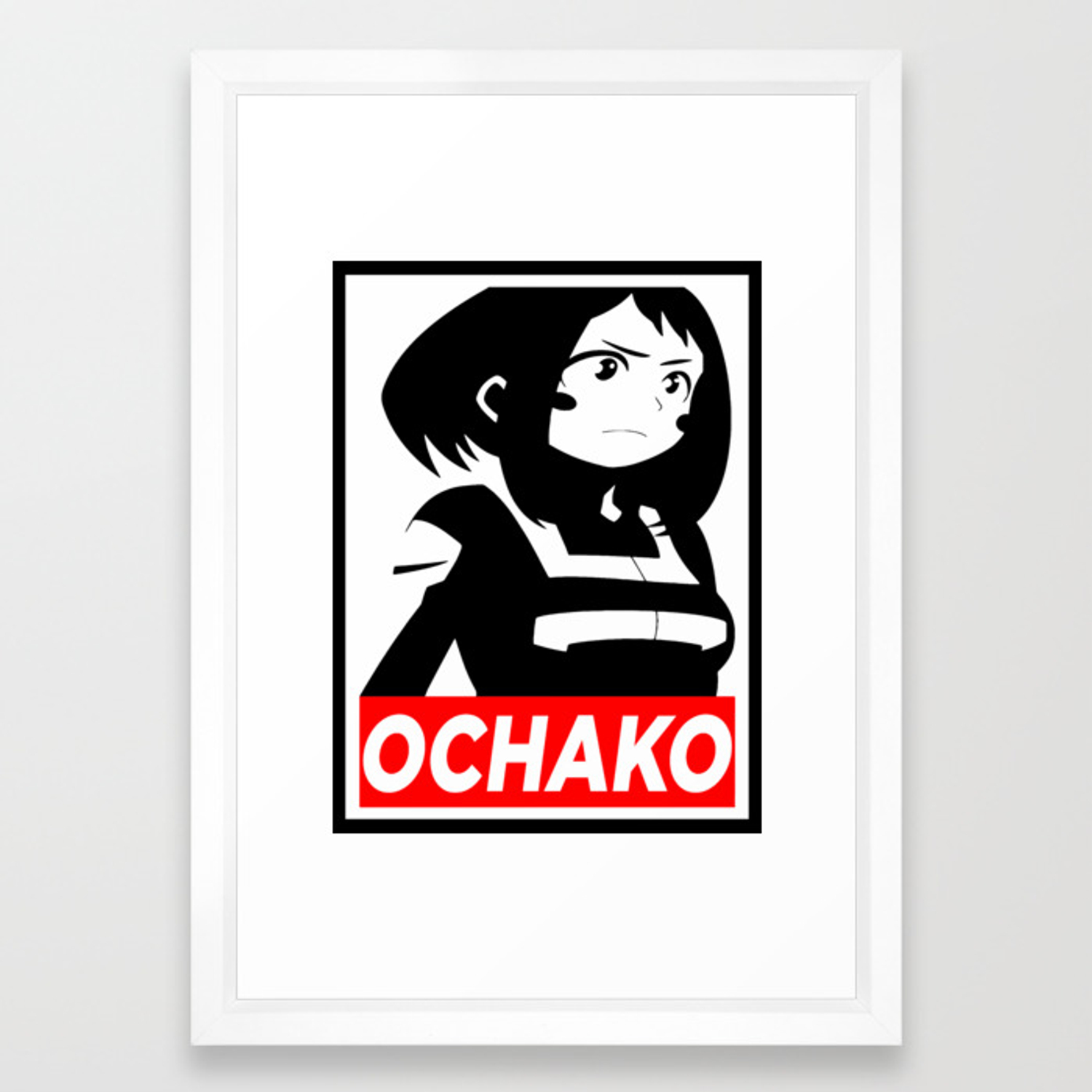 1500x1500 My Hero Academia Ochako Uraraka Framed Art Print