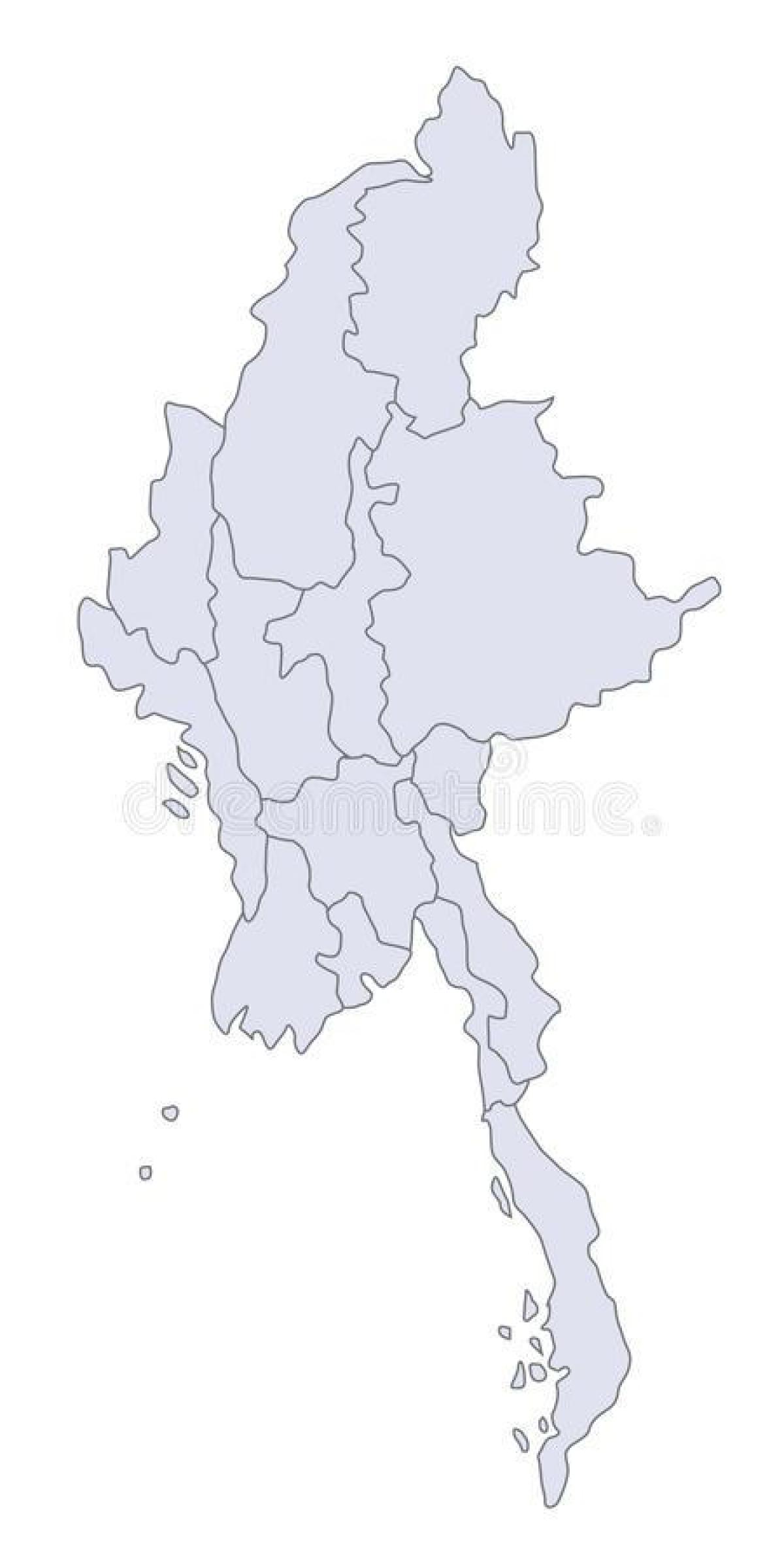Myanmar Map Vector 1200x2400 Myanmar Map Vector