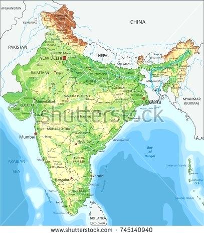 Physical Map Of Myanmar 407x470 Physical Map Of Myanmar