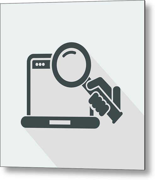 Pc Search Icon Metal Print 493x572 Pc Search Icon Metal Print