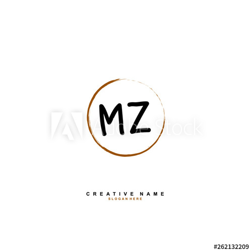 500x500 M Z Mz Initial Logo Template Vector