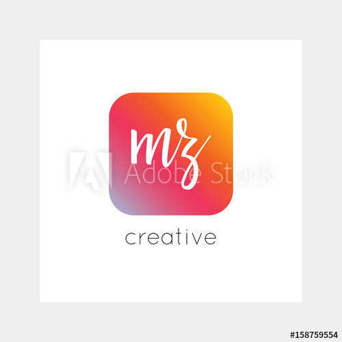 500x500 Mz Logo, Vector Useful As Branding, App Icon, Alphabet