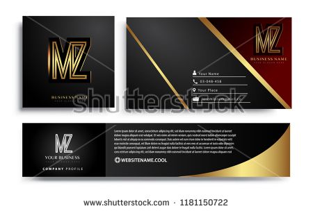450x304 Initial Letter Mz Logotype Company Name Colored Gold Elegant