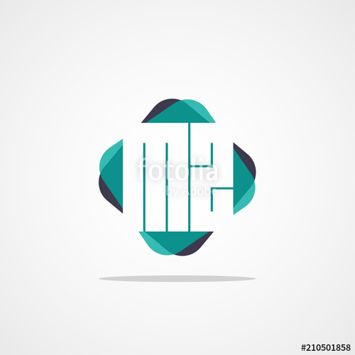 500x500 Initial Letter Mz Logo Template Vector Design Stock Image