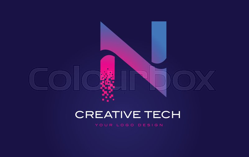 N Initial Letter Logo Design With Stock Vector Colourbox 800x507 N Initial Letter Logo Design With Stock Vector Colourbox
