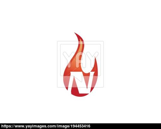 N Letter Flame Logo Vector 512x410 N Letter Flame Logo Vector