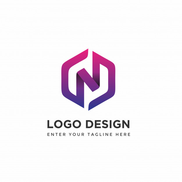 626x626 Modern N With Hexagon Logo Design Templates Vector Premium Download