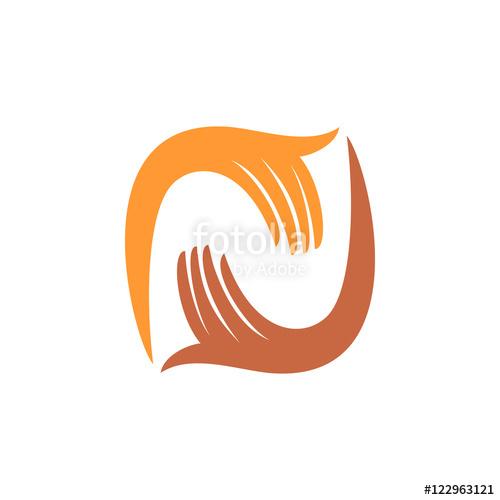 500x500 Simple Modern N Hand Logo Vector Icon Stock Image And Royalty